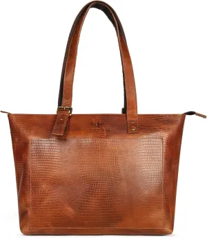 Genuine Leather Tote Bags for Women, Laptop Handbags, Women's Shoulder Bag, For Office, Travel, Shopping, Adjustable Strap