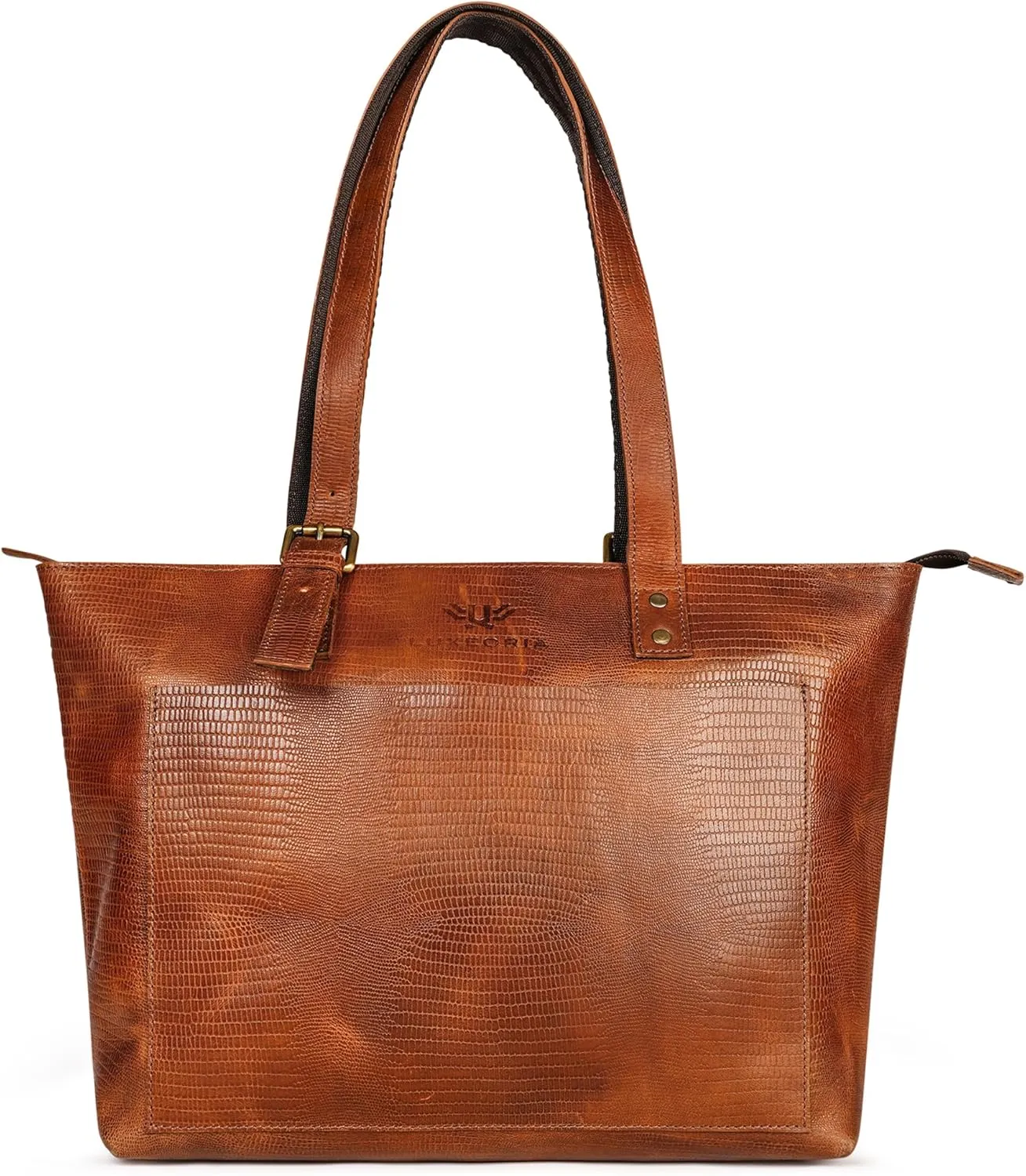 Genuine Leather Tote Bags for Women, Laptop Handbags, Women's Shoulder Bag, For Office, Travel, Shopping, Adjustable Strap
