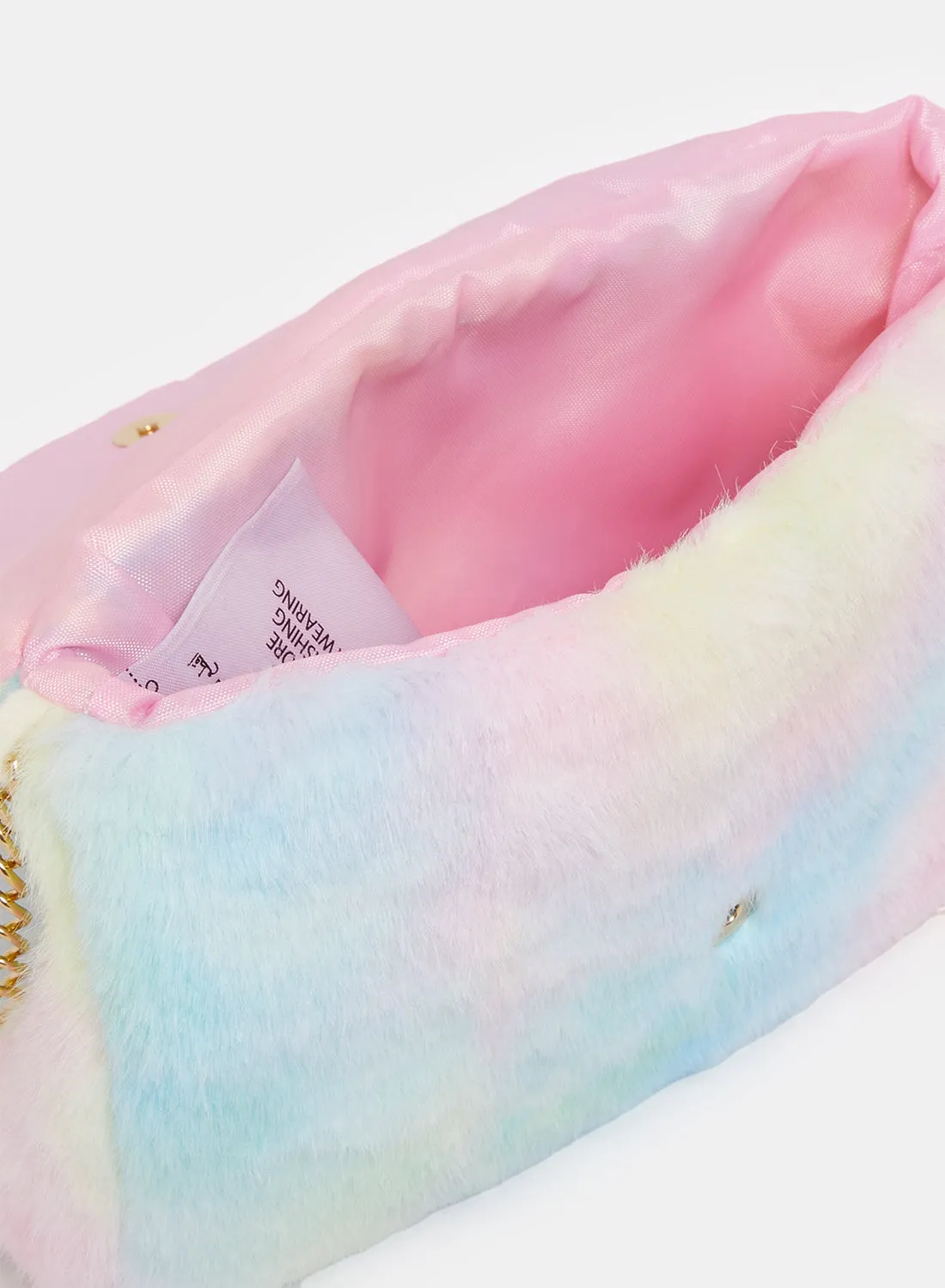 Girls Multicolour Faux Fur Cross Body Bag