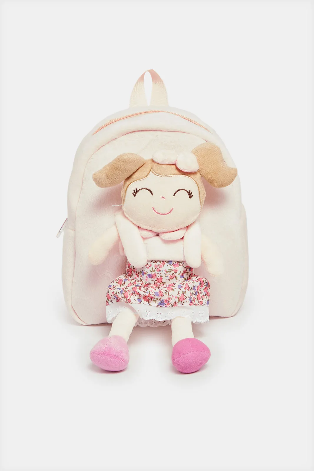 Girls Pink Faux Fur Cross Body Bag