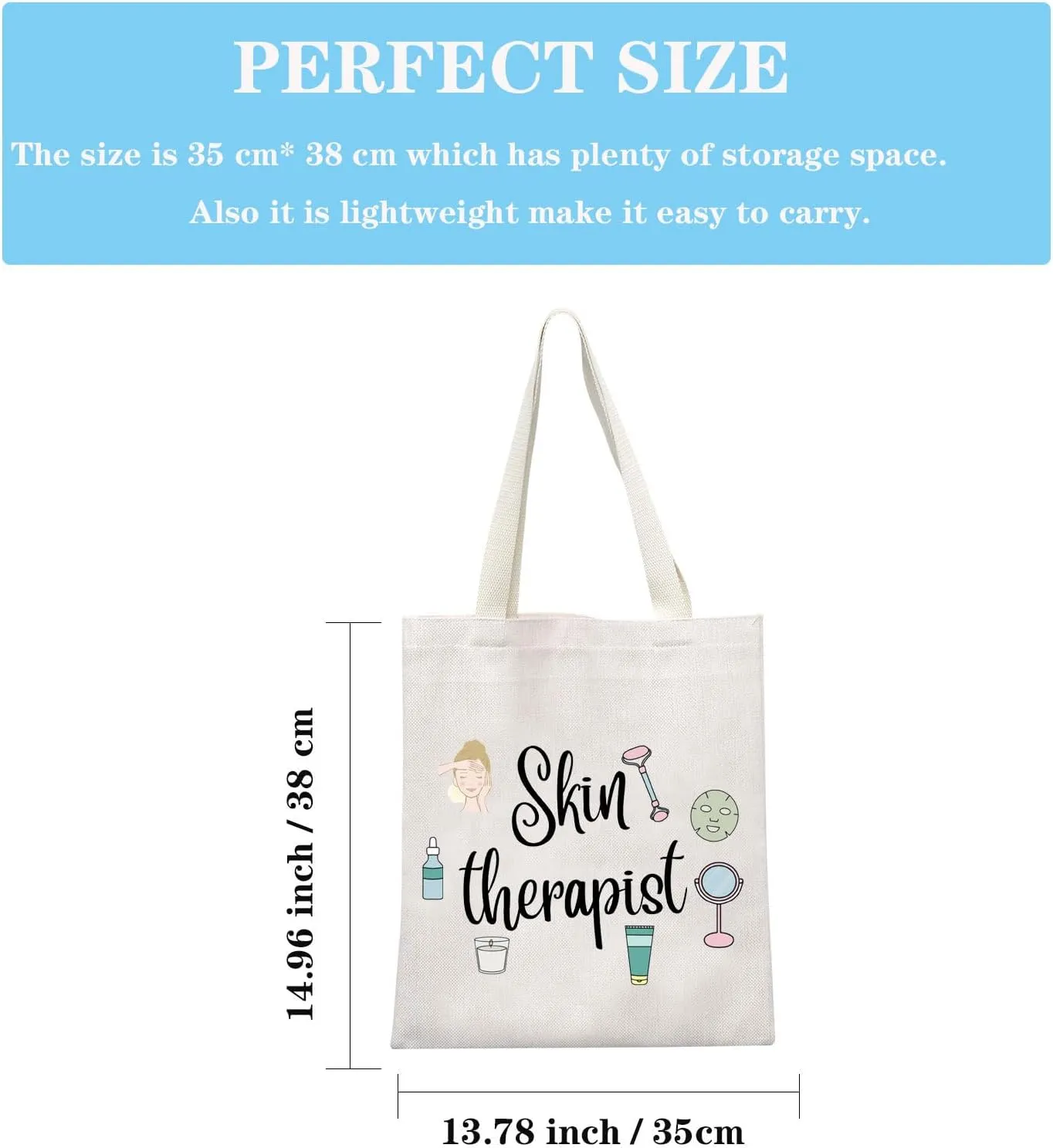 GJTIM Skin Therapist Gift Skin Care Technician Esthetician Zipper Pouch Therapist Appreciation Gift for Dermatologist