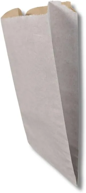 Grease Resistant Paper Bags, Crepe-style Wax Lined Paper Bags, 6""x 2.75""x 9.5"" (500 Count), Small, Brown