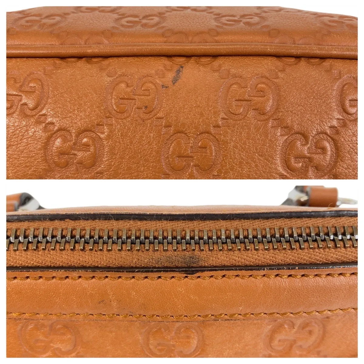 Guccissima 2way Handbag Leather Streamlined Functional Gucci