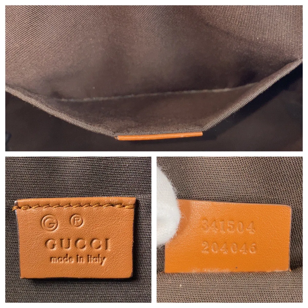 Guccissima 2way Handbag Leather Streamlined Functional Gucci