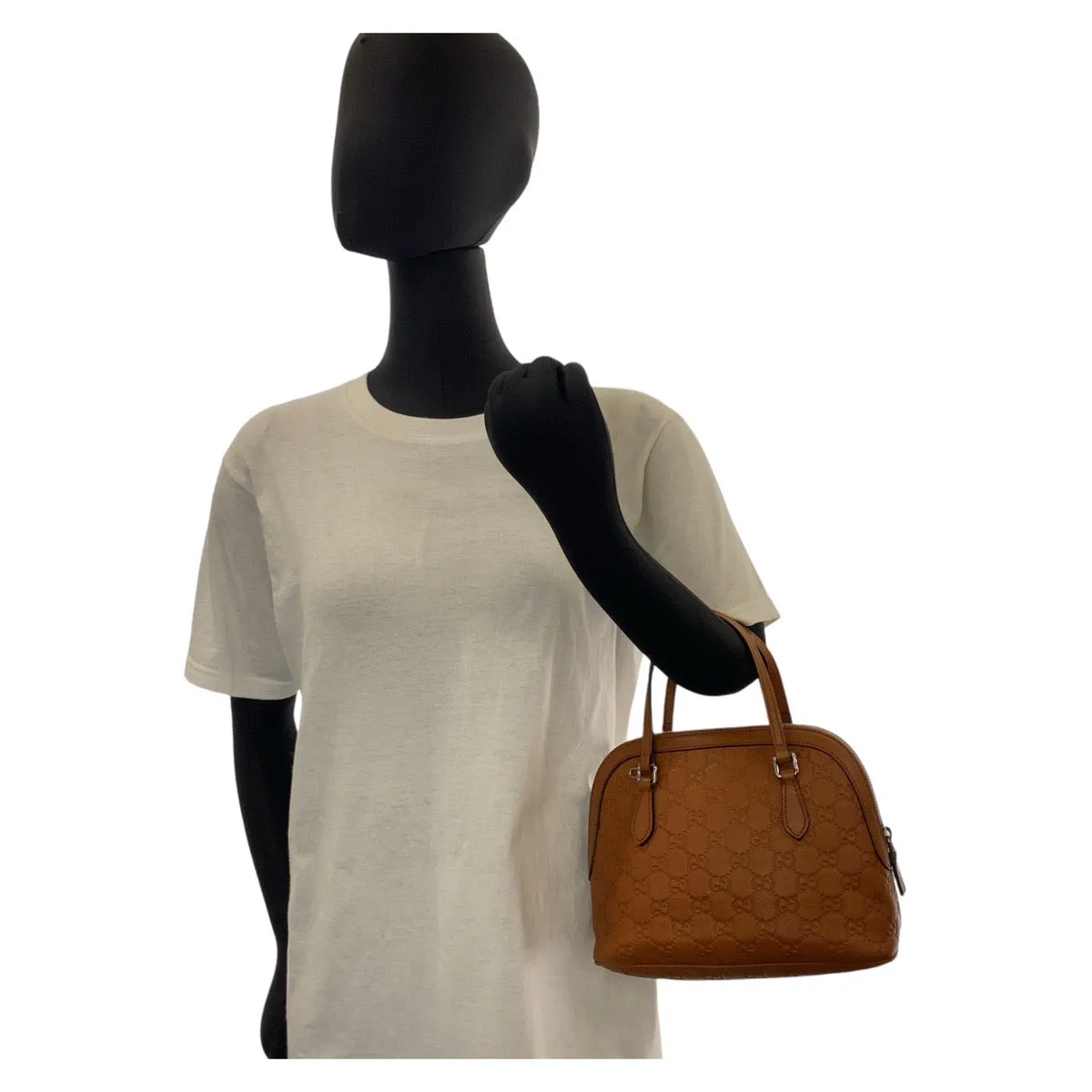 Guccissima 2way Handbag Leather Streamlined Functional Gucci