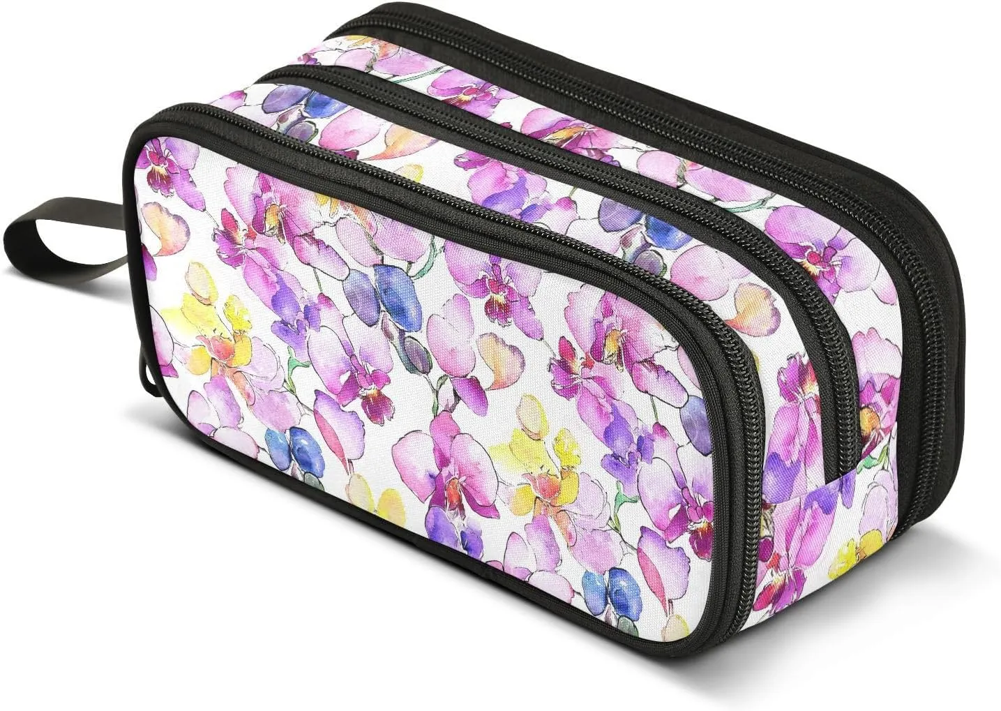 GuoChe Nylon Pencil Bag With Handle Large Capacity Pencil Cases For College Stationery Organizer for Preppy School Teens