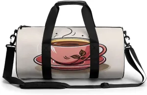Gym Bag for Men Women A Cup of Coffee Duffel Bag Overnight Bag with Compartment Gym Sackpac