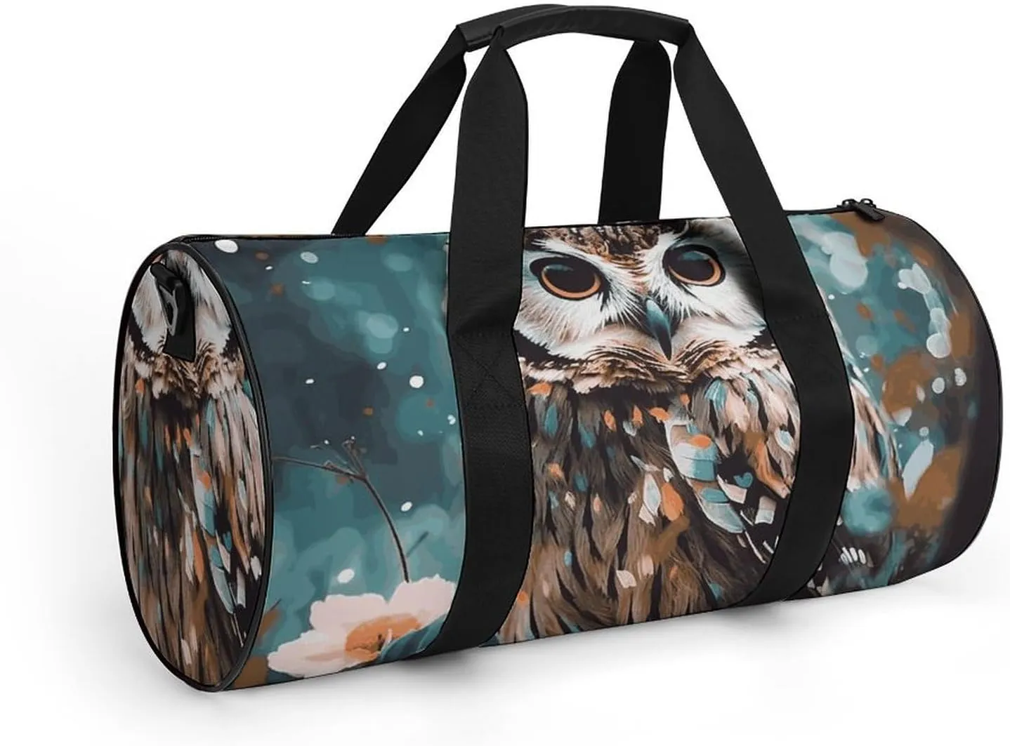 Gym Bag for Men Women Animal Cute Owl Duffel Bag Overnight Bag with Compartment Gym Sackpac