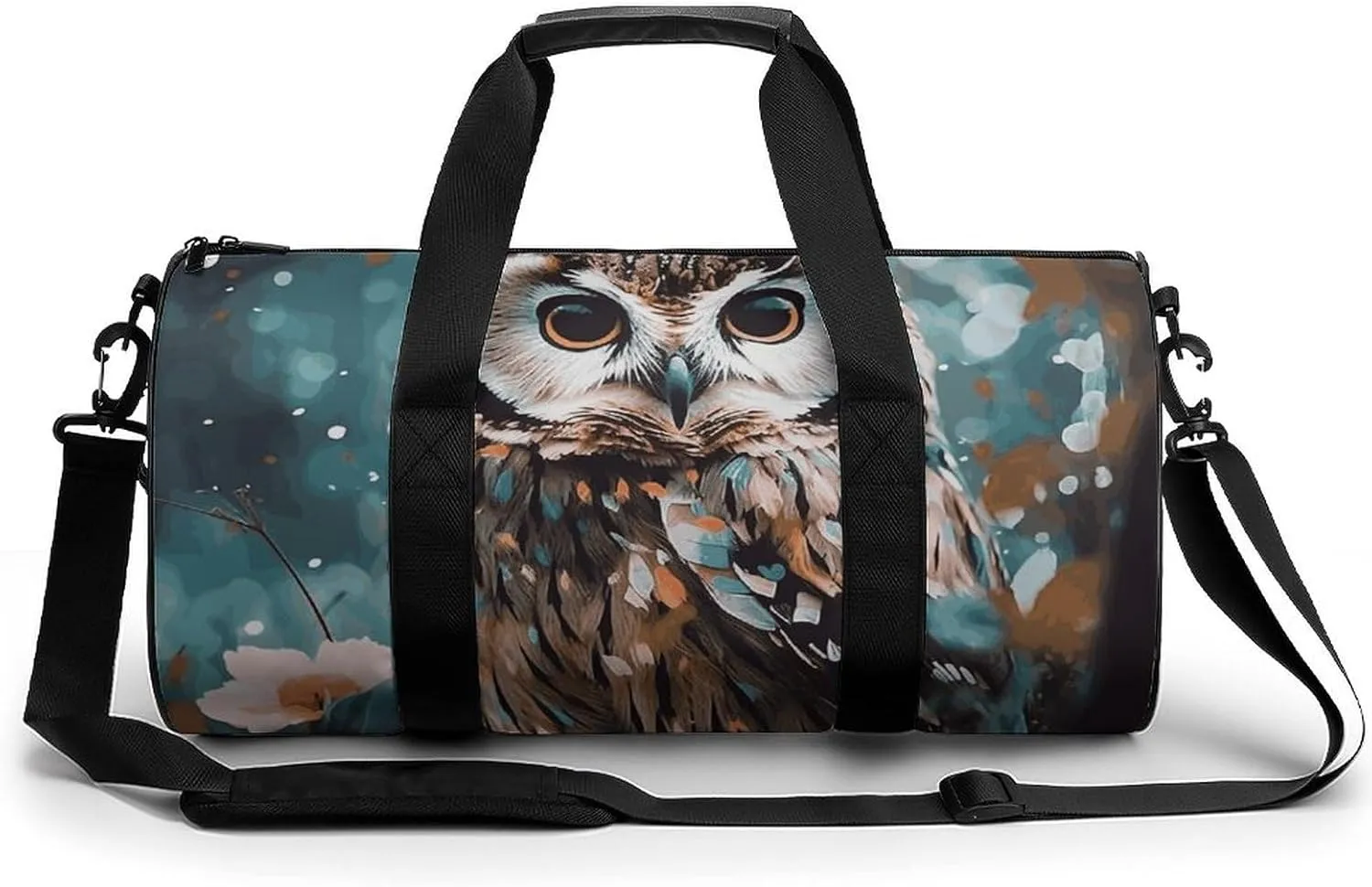Gym Bag for Men Women Animal Cute Owl Duffel Bag Overnight Bag with Compartment Gym Sackpac