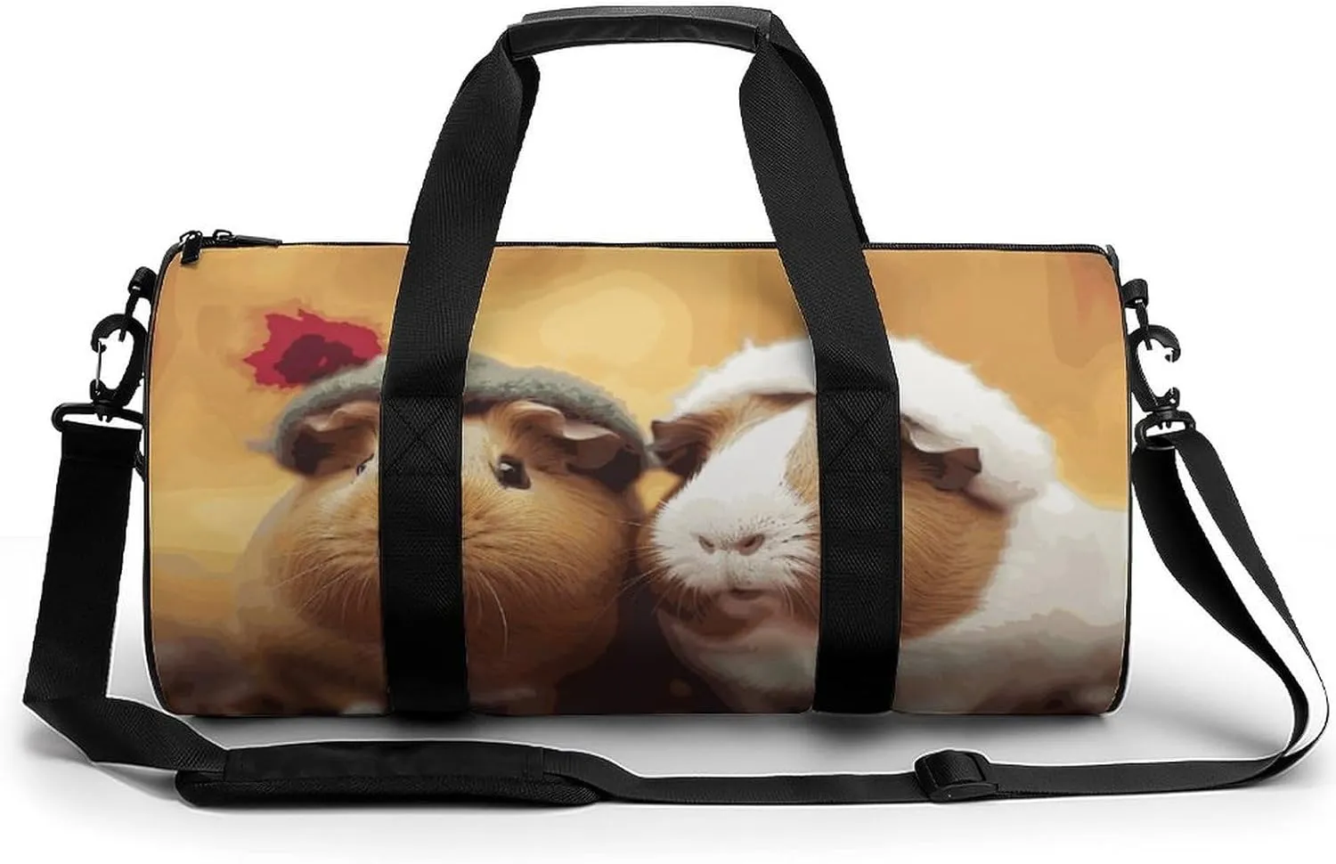 Gym Bag for Men Women Cute Guinea Pigs Duffel Bag Overnight Bag with Compartment Gym Sackpac