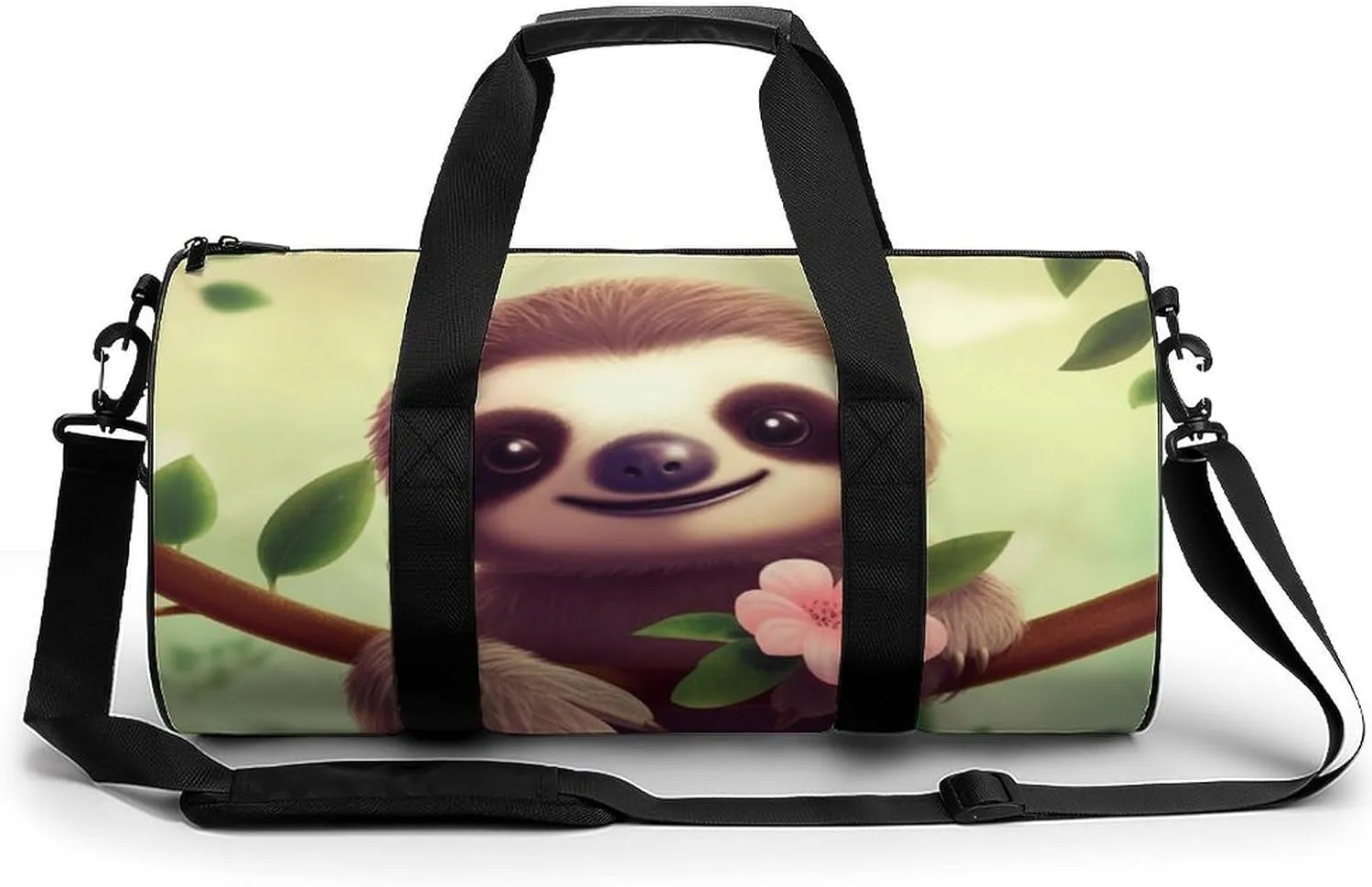 Gym Bag for Men Women Cute Sloth Duffel Bag Overnight Bag with Compartment Gym Sackpac