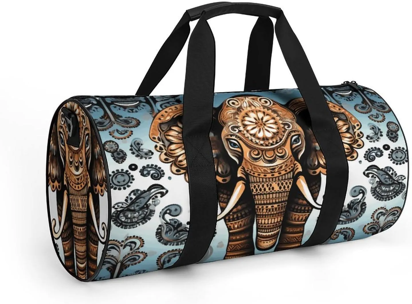 Gym Bag for Men Women Elephant Pattern Duffel Bag Overnight Bag with Compartment Gym Sackpac