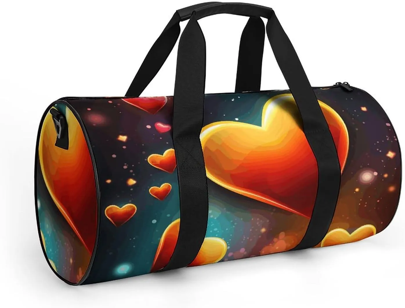 Gym Bag for Men Women Hearts And Stars Duffel Bag Overnight Bag with Compartment Gym Sackpac