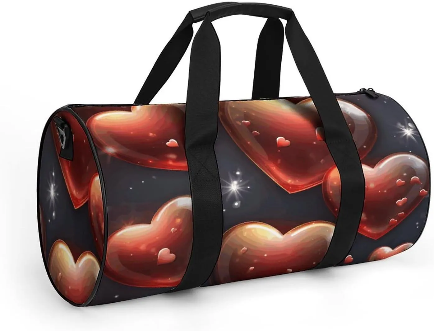 Gym Bag for Men Women Love Heart Shape Duffel Bag Overnight Bag with Compartment Gym Sackpac