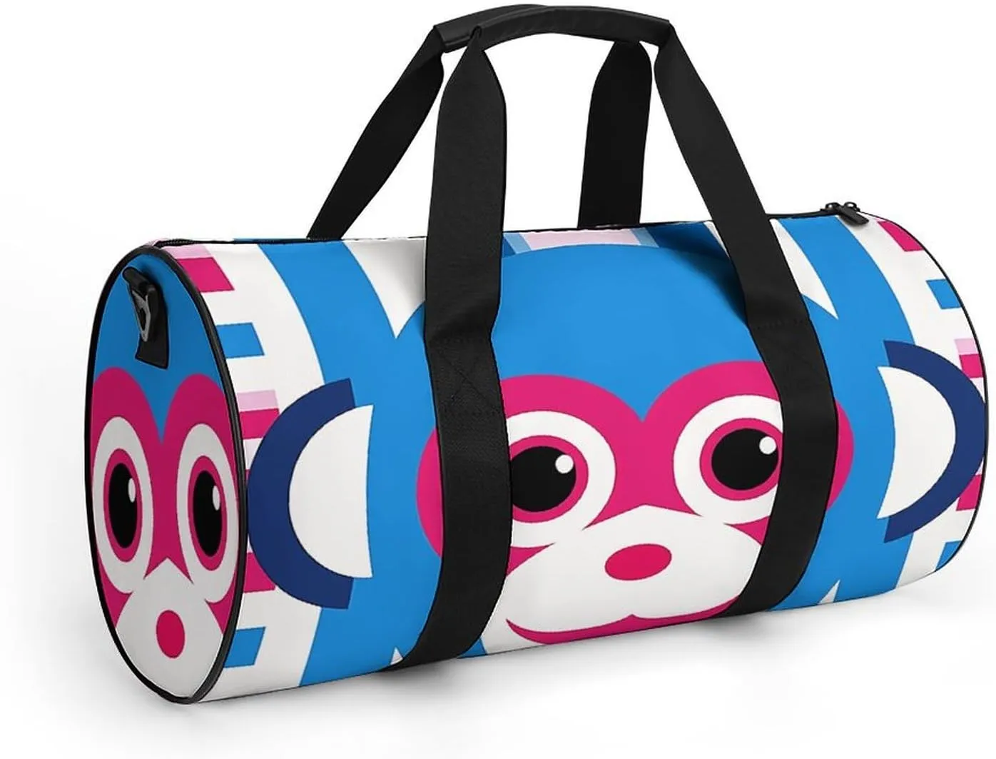 Gym Bag for Men Women Lucky Monkey Face Duffel Bag Overnight Bag with Compartment Gym Sackpac