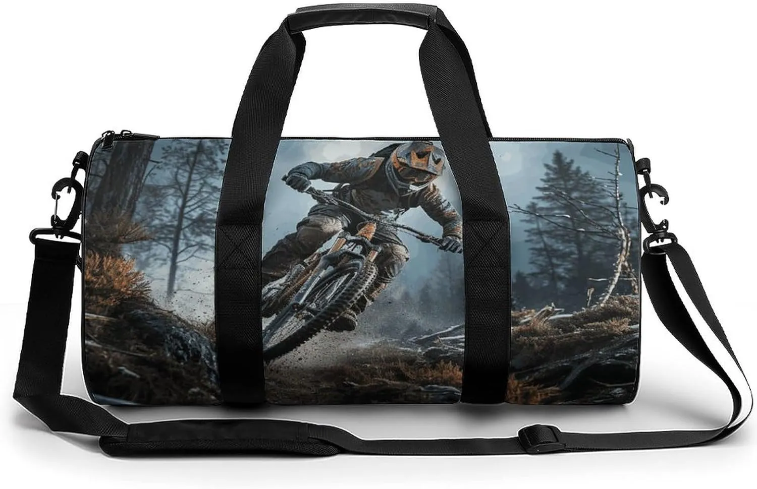 Gym Bag for Men Women Mountain Bike Tournament Duffel Bag Overnight Bag with Compartment Gym Sackpac