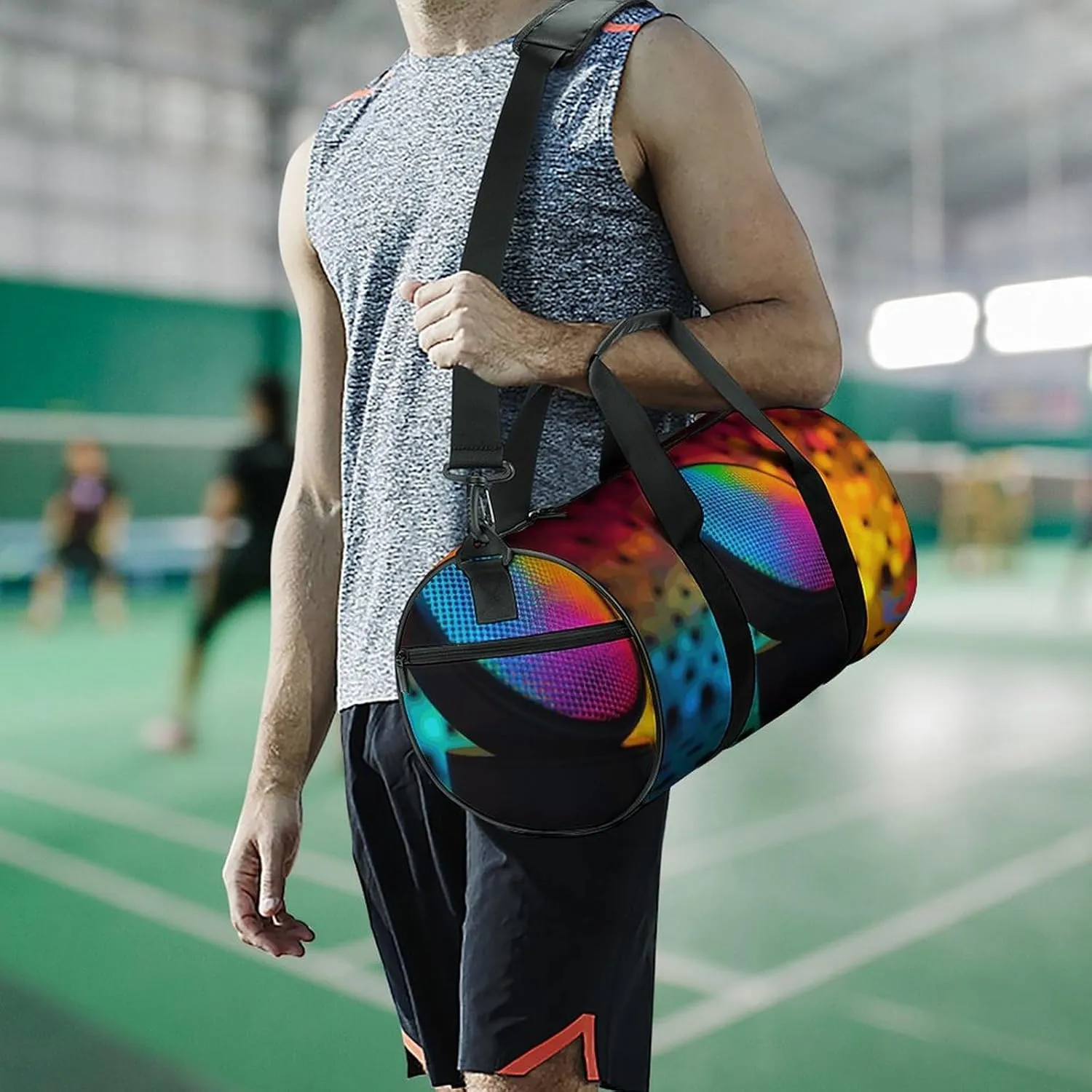 Gym Bag for Men Women Musical Instrument Speakers Duffel Bag Overnight Bag with Compartment Gym Sackpac