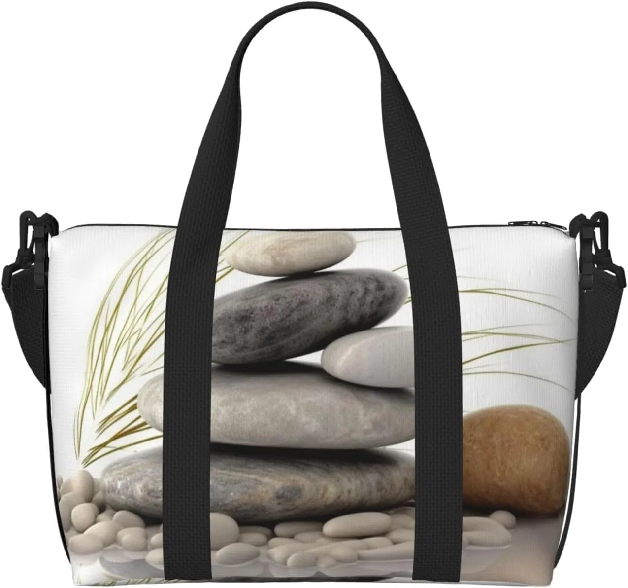 Gym Bag pierres naturelles Duffel Bag for Men Women Travel Overnight Bag with Shoe Compartment Workout Bags