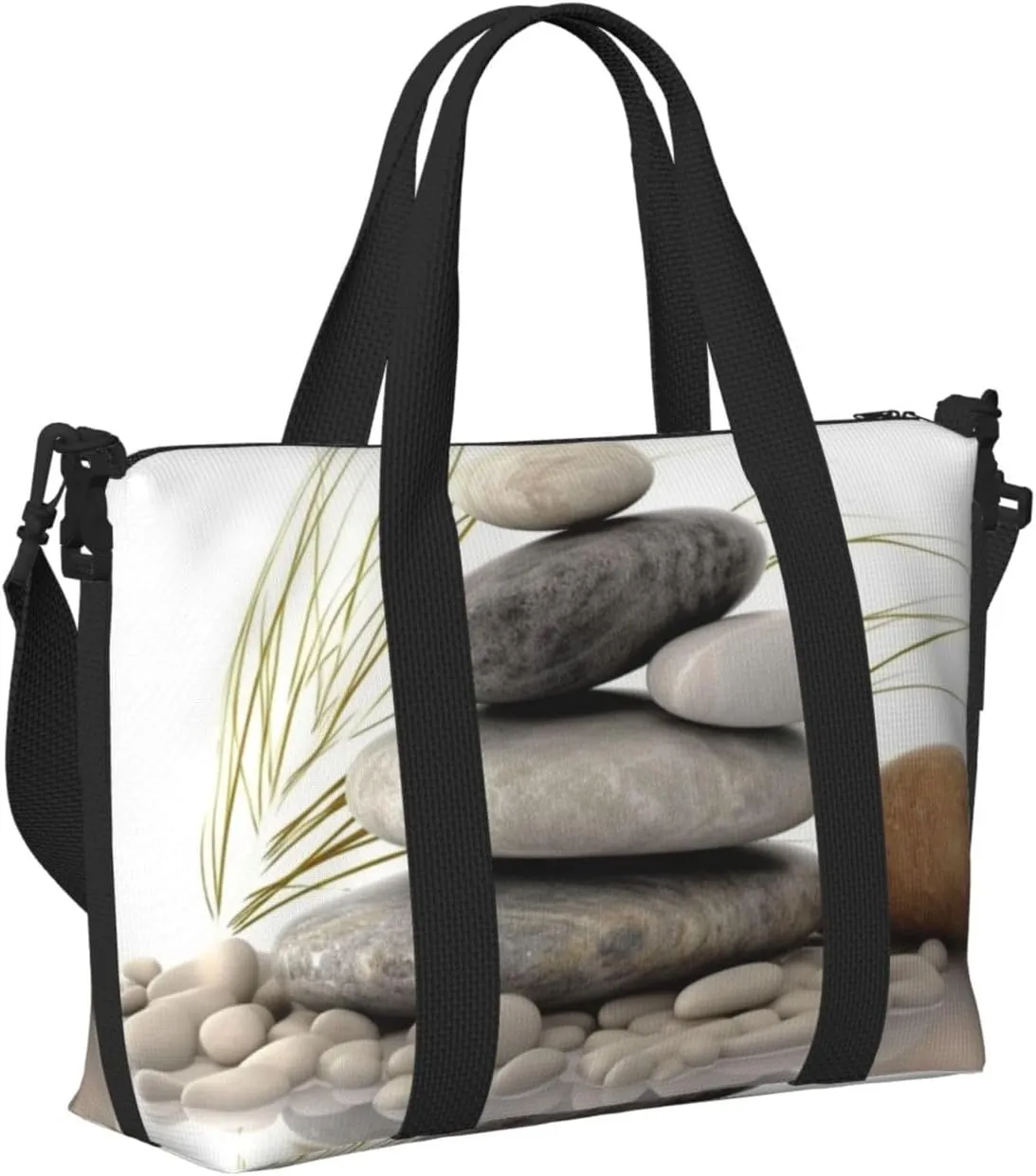 Gym Bag pierres naturelles Duffel Bag for Men Women Travel Overnight Bag with Shoe Compartment Workout Bags