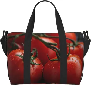 Gym Bag Tomatoes Duffel Bag for Men Women Travel Overnight Bag with Shoe Compartment Workout Bags