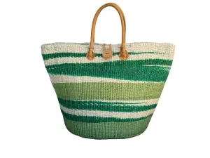 Health Handmade Sisal Market African Tote Bag, Market Economical Grocery Shopping Bags with Leather Strap Handles and Zipper Closure, Summer Beach Handbag, Straw Shoulder Purse for Women Travel