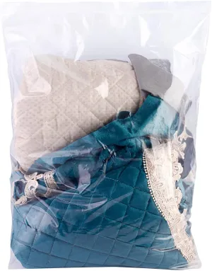 Heavy Duty Storage Bags with Zipper Top, Extra Large 5 Gallon Bag 18" x 24", Resealable Plastic Bag, Jumbo Freezer Bags for Food, Clothes, Travel, Moving, 3.1-mil Thick, Pack of 15