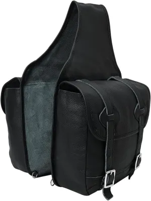HILASON Soft Leather Horse Saddle Bag Tan | Equestrian Western Leather Saddle Bag | Adjustable Closure Saddle Bag