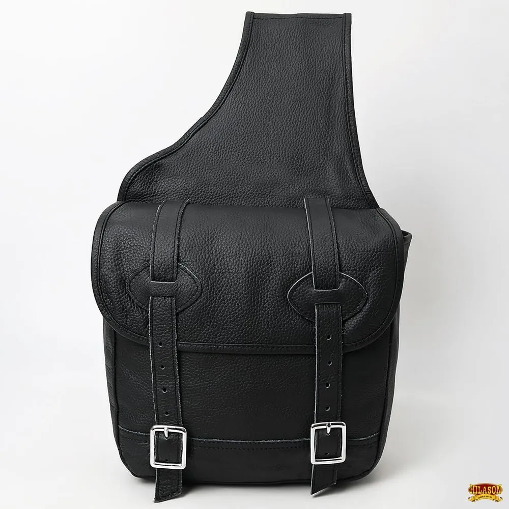 HILASON Soft Leather Horse Saddle Bag Tan | Equestrian Western Leather Saddle Bag | Adjustable Closure Saddle Bag