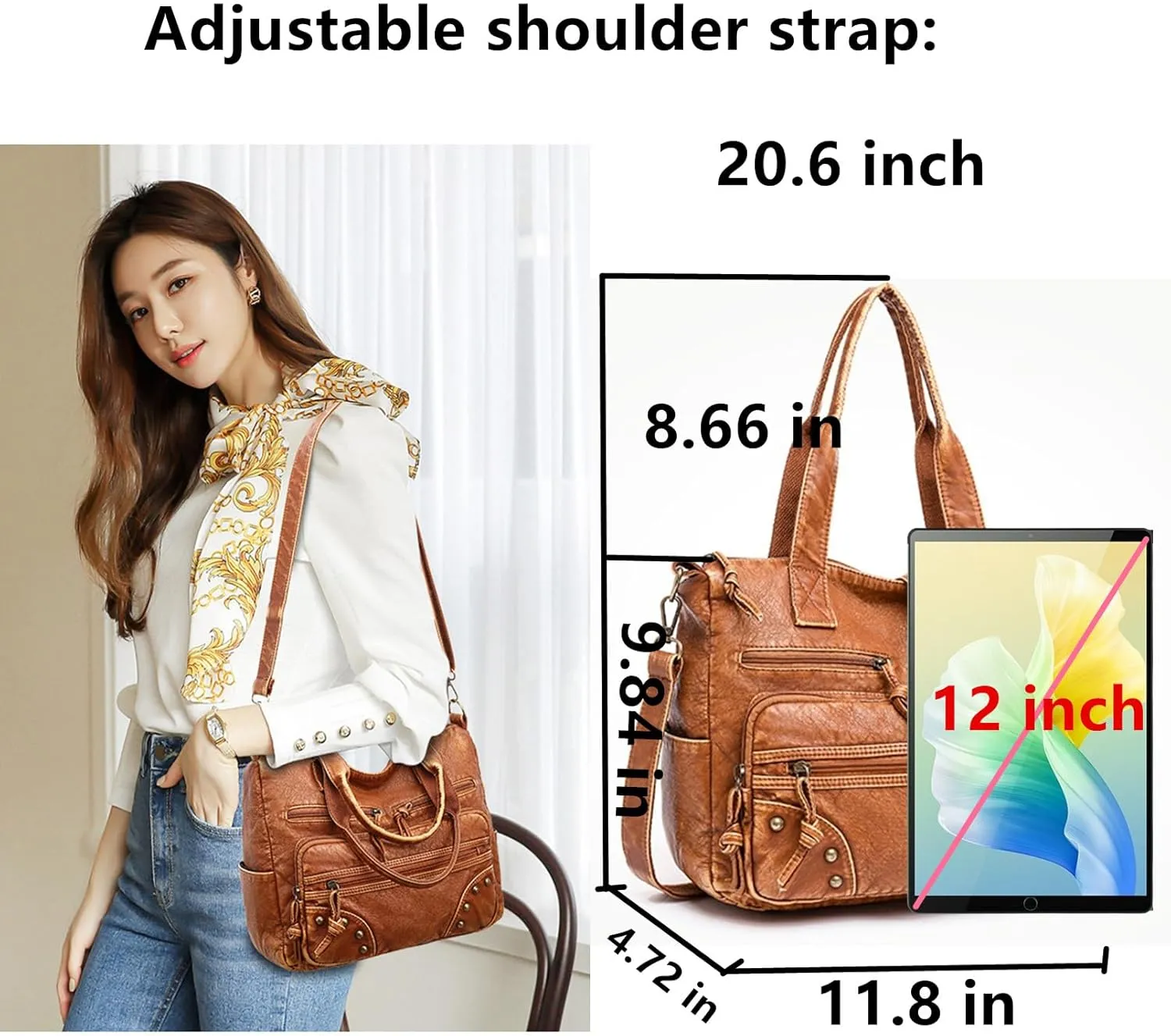 Hobo Handbag and Purses for Women,Top Handle Satchel Purse Tote Shoulder Bags Faux Leather for Ladies