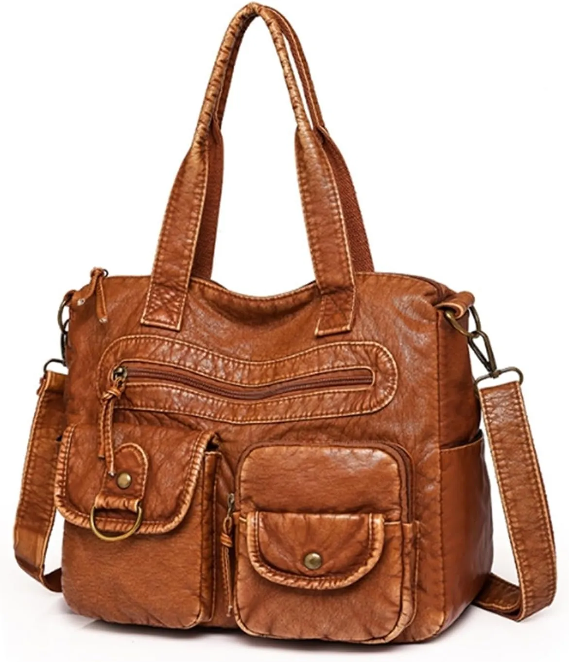 Hobo Handbag and Purses for Women,Top Handle Satchel Purse Tote Shoulder Bags Faux Leather for Ladies