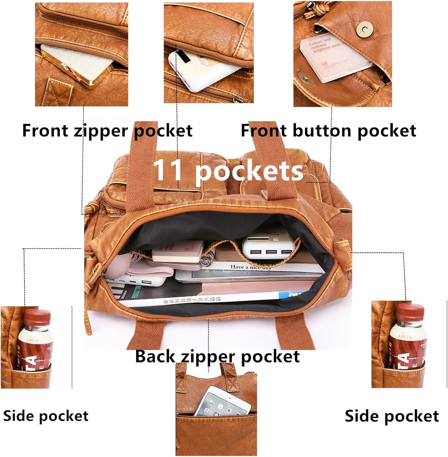 Hobo Handbag and Purses for Women,Top Handle Satchel Purse Tote Shoulder Bags Faux Leather for Ladies