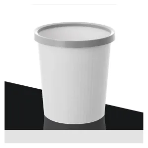 Household Trash Simple Household Waste Paper Basket Classification Press Ring Trash Cans are Suitable for Kitchen Living Room and Office Garbage can (Color : B-Grey) (B)