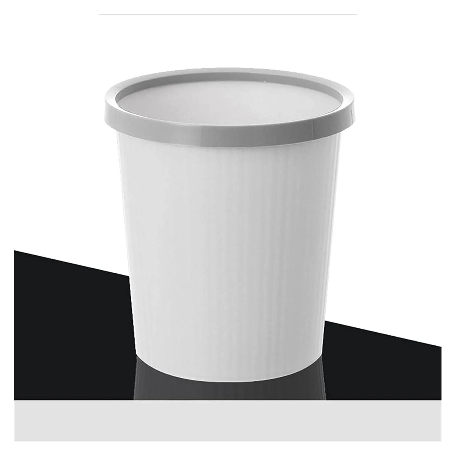 Household Trash Simple Household Waste Paper Basket Classification Press Ring Trash Cans are Suitable for Kitchen Living Room and Office Garbage can (Color : B-Grey) (B)