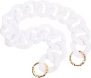 Housoutil Stylish Resin Chain Bag Strap Bag Chain Replacement White Chain Link DIY Purse Chain Handbag Chain Accessory