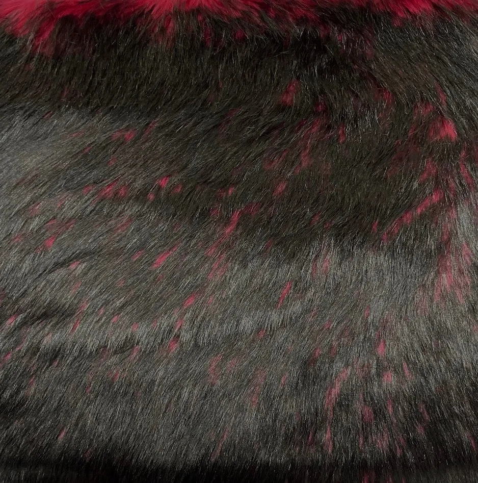 Husky Print Long Pile Shaggy Faux Fur Fabric