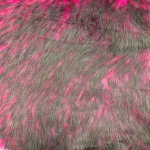 Husky Print Long Pile Shaggy Faux Fur Fabric