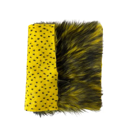 Husky Print Long Pile Shaggy Faux Fur Fabric