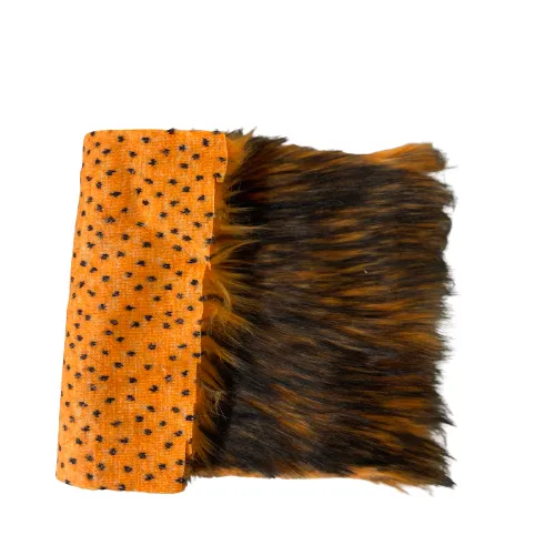 Husky Print Long Pile Shaggy Faux Fur Fabric