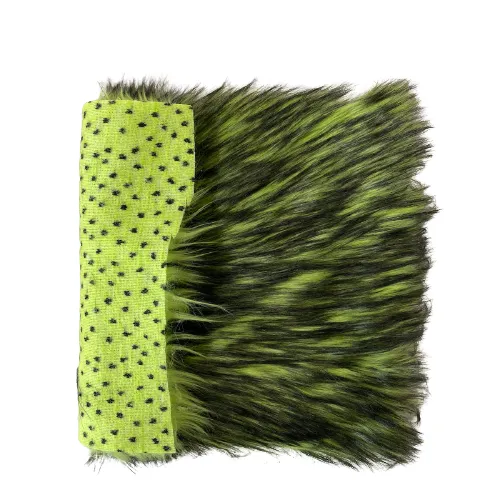 Husky Print Long Pile Shaggy Faux Fur Fabric
