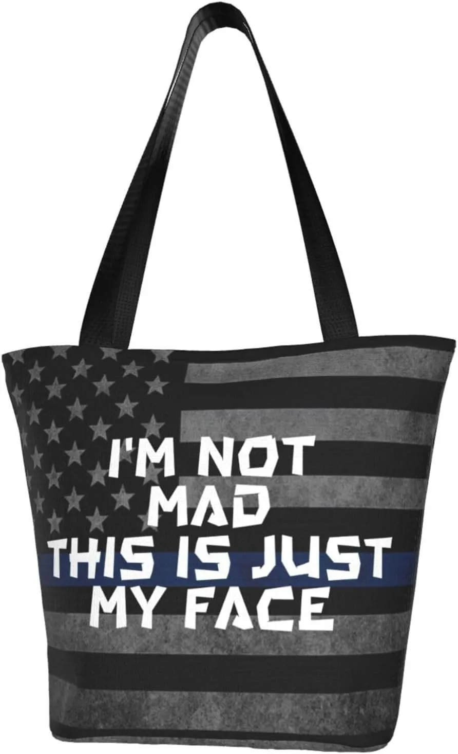 I'M Not Mad This Is Just My Face Fashion Shoulder Bag Large Capacity For Man Or Woman