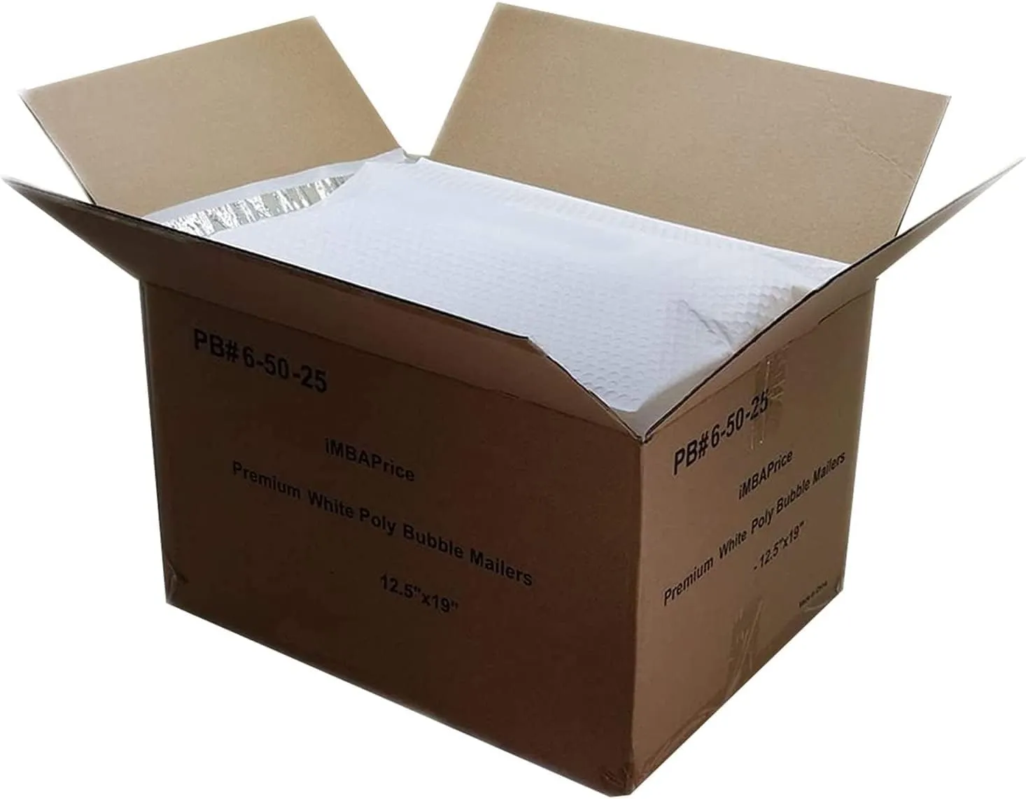 iMBAPrice 12.5x19 Inches White Color Polybubble Bag, 100-Pack Large Size #6 Self Seal Poly Bubble Mailers Padded Packing Envelopes (Total 100 Bags)