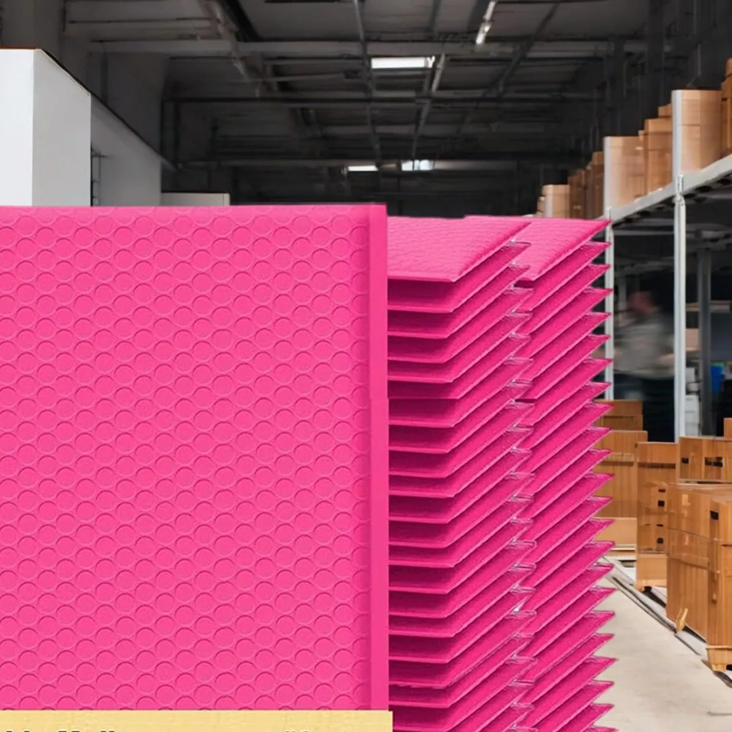 iMBAPrice 8.5x12 Inches Hot Pink Color Polybubble Bag, 100-Pack Medium Size #2 Self Seal Poly Bubble Mailers Padded Packing Envelopes (Total 100 Bags)
