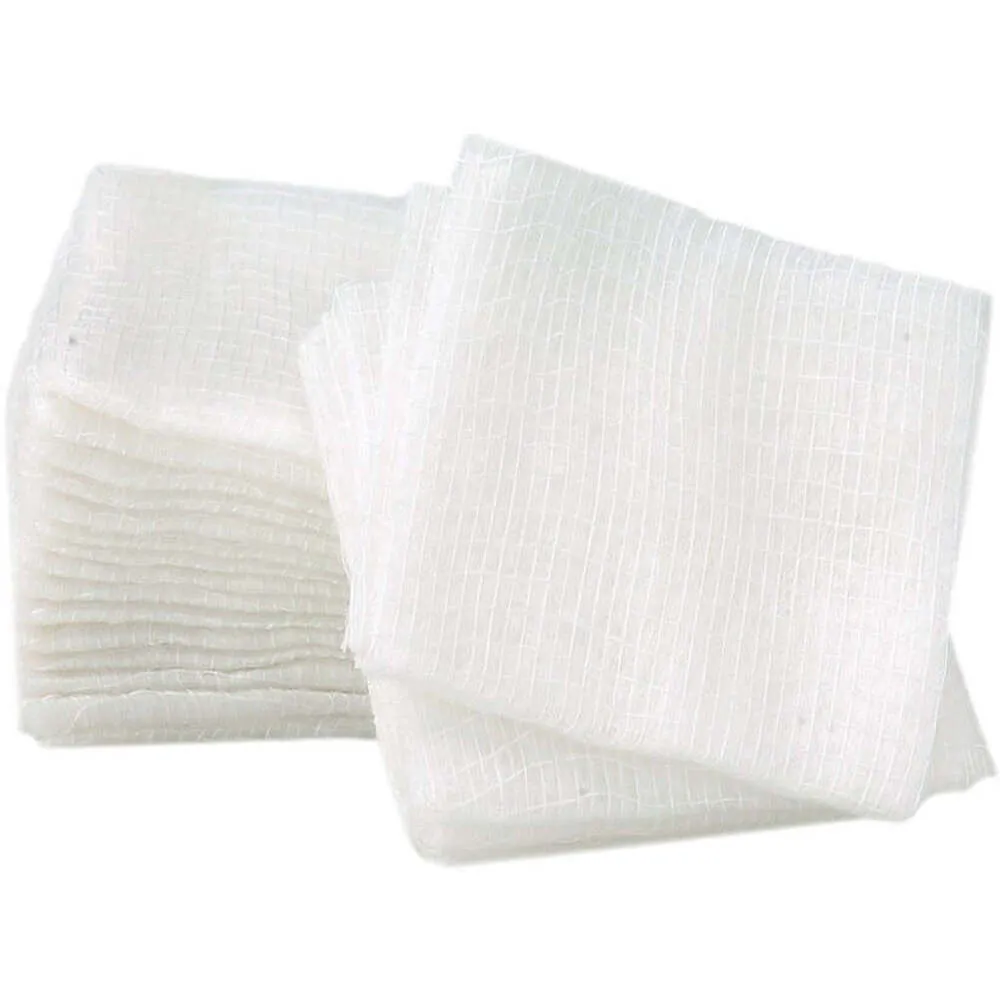 Intrinsics Cotton Filled Gauze - Petite - 2" X 2" - 100% Naturelle Cotton / 200 Count per Resealable Bag X 25 Bags = Case of 5,000 Cotton Filled Gauze Wipes