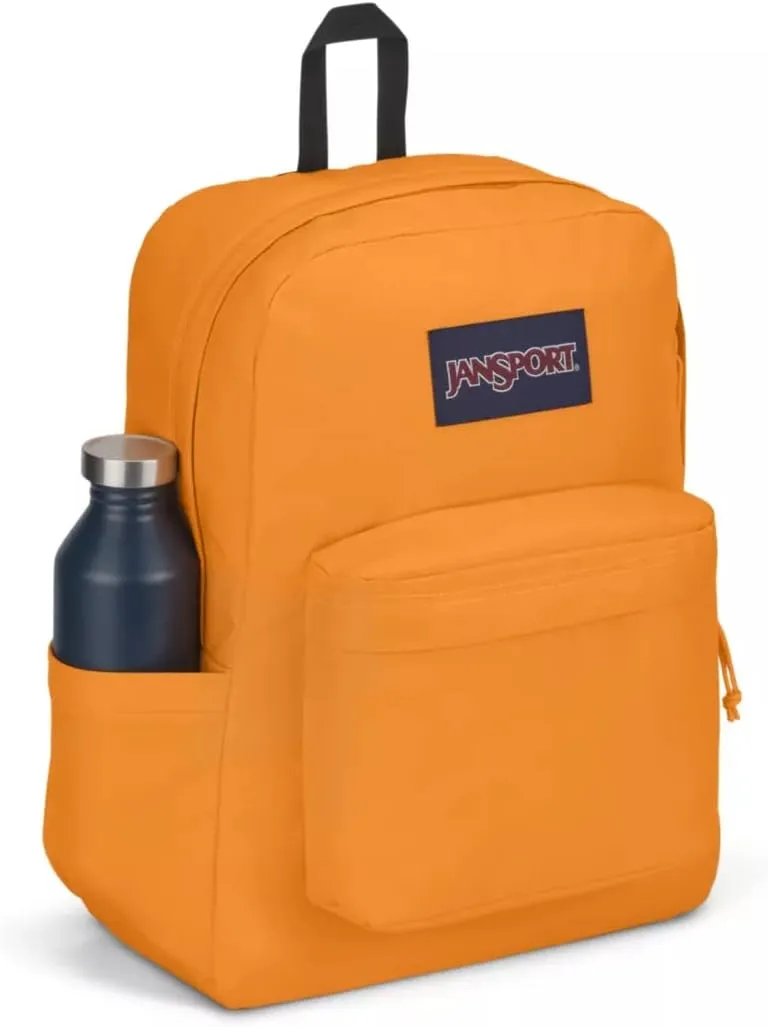 JanSport SuperBreak Plus Backpack with Padded 15-inch Laptop Sleeve and Integrated Bottle Pocket - Spacious and Durable Daypack for Work and Travel - Apricot