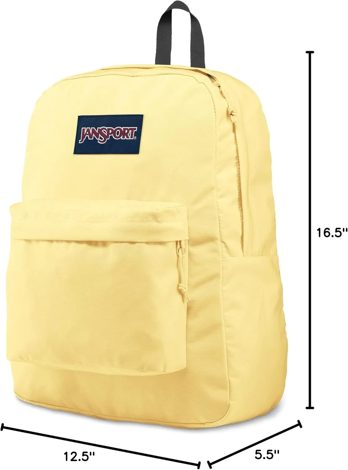 JanSport SuperBreak Plus Backpack with Padded 15-inch Laptop Sleeve and Integrated Bottle Pocket - Spacious and Durable Daypack for Work and Travel - Pale Banana