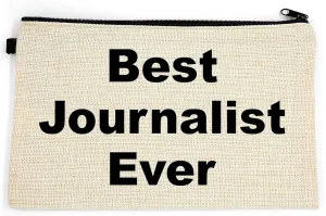 Journalist Makeup Bag, Gift For Journalist, Best Journalist Ever, Toiletry Bag, Birthday Gift For Her, Makeup Bag For Women, Christmas Gift Bag