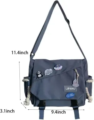 Kawaii Backpack with Kawaii Stuffs Messenger Bag Japanese Harajuku Crossbody Bags for Women