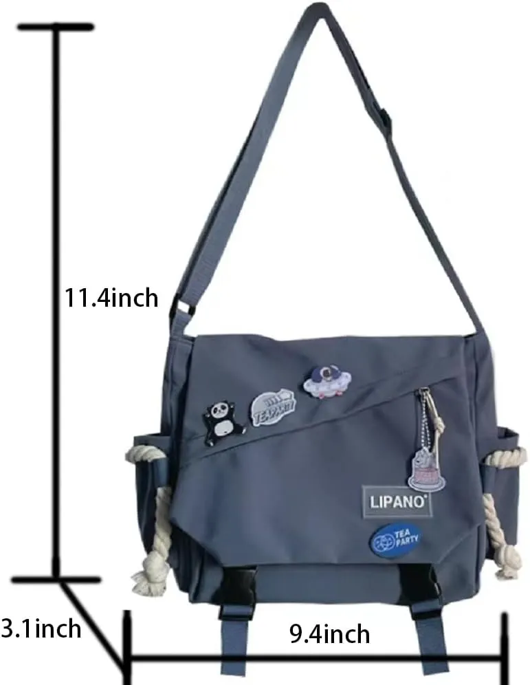 Kawaii Backpack with Kawaii Stuffs Messenger Bag Japanese Harajuku Crossbody Bags for Women