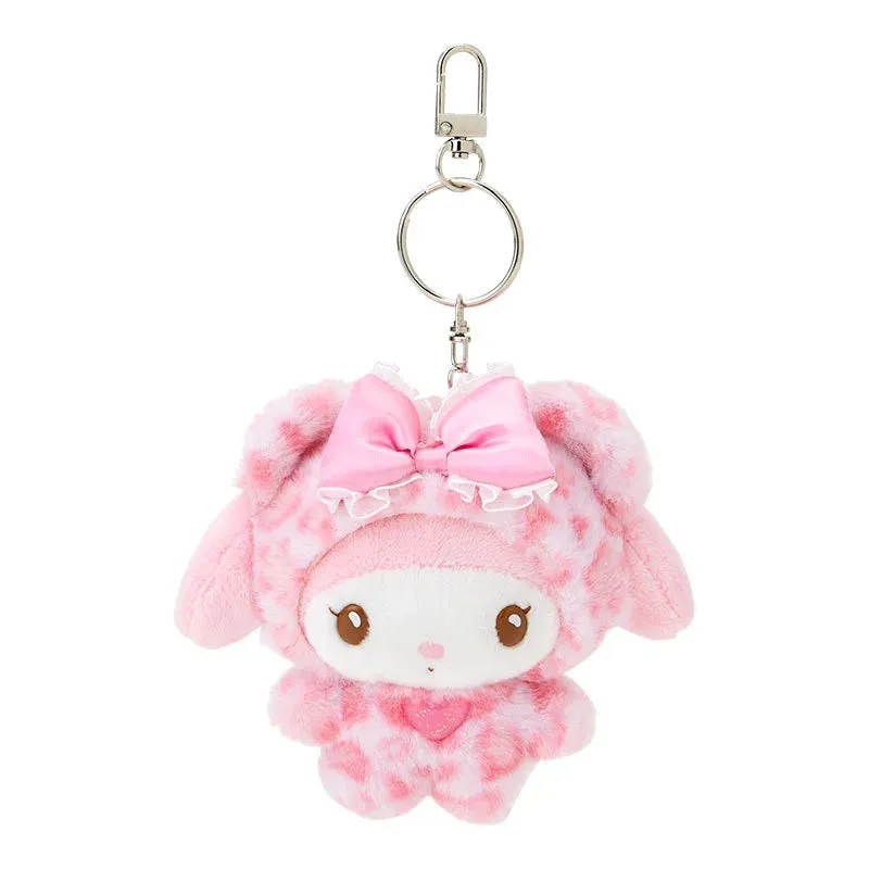 Kawaii Sanrio Character in Leopard Print Keychain | Cute & Stylish Accessory