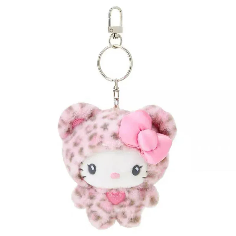 Kawaii Sanrio Character in Leopard Print Keychain | Cute & Stylish Accessory